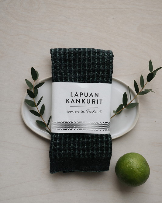 MAIJA washcloth | black-aspen green