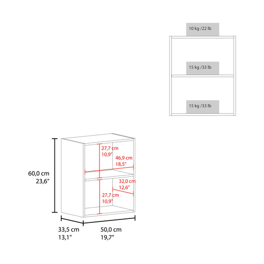 TUHOME Manchester 20-Inch Wall Cabinet with One Door and Two Interior Shelves, Space-Saving Mounted Storage Solution for Bathroom, Kitchen, Laundry or Garage Organization, Compact Vertical Cabinet for Everyday Home Essentials