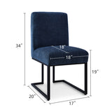 Mason Modern Metal Frame Upholstered Dining Chair (Set of 2)