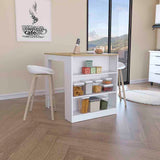 Tuhome Kitchen Counter with Spacious Storage, Open Shelves, Modern and Functional Design, Ideal for Kitchens, Dining Rooms, or Utility Spaces