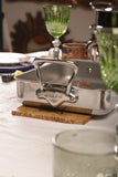 Mauviel Stainless Steel Roasting Pan With Cast Stainless Steel Handle, 9.8 x 8.6-in