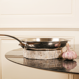 Mauviel M'COOK 5-Ply Frying Pan With Lid, Cast Stainless Steel Handle, 11-In