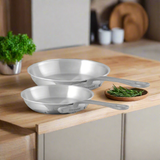 Mauviel M'Cook SB 5-Ply 2-Piece Frying Pan Set With Brushed Cast Stainless Steel Handle