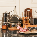 Mauviel Stainless Steel Roasting Pan With Rack, Cast Stainless Steel Handles, 15.7 x 11.8-in