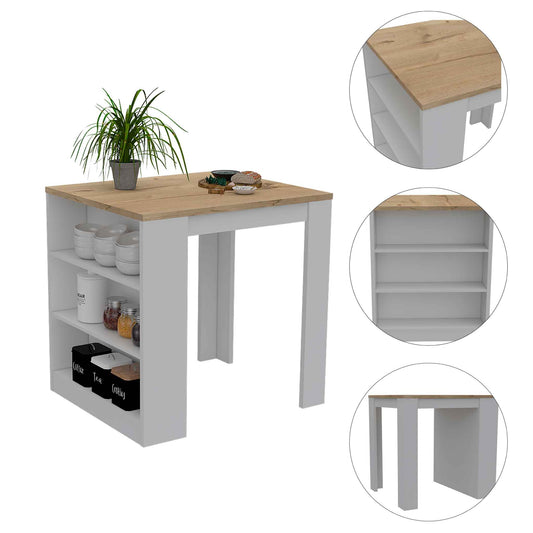Tuhome Kitchen Counter with Spacious Storage, Open Shelves, Modern and Functional Design, Ideal for Kitchens, Dining Rooms, or Utility Spaces