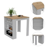 Tuhome Kitchen Counter with Spacious Storage, Open Shelves, Modern and Functional Design, Ideal for Kitchens, Dining Rooms, or Utility Spaces