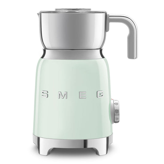 Milk frother Retro-style Pastel green Glossy