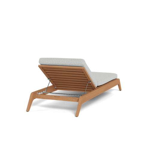 Shop Harbour Mlb Slatted Sun Lounge (Teak Natural / Copacabana Sand)