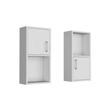 Oba 2-Pc Wall-Mounted Bathroom Medicine Cabinet with Open and Closed Storage, Multi-Shelf Organizer for Toiletries, Personal Care Items and Everyday Essentials, Compact Modern Design for Small and Large Bathrooms
