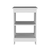 Taylor End Table with Three-Tier Open Storage Shelves, Compact Modern Side Table and Nightstand for Small Spaces, Versatile Sofa Table or Bedside Organizer for Living Room, Bedroom, Office or Entryway Functional Home Organization
