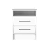 TUHOME Greter Nightstand with Two Spacious Drawers, Open Storage Shelf, Floating Modern Design, Functional Bedside Organization, Enhanced Surface Space for Daily Essentials, Ideal for Streamlined and Contemporary Bedroom Living