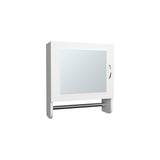 TUHOME Botiq 19.7-Inch Mirror Medicine Cabinet with One Door, Two Interior Shelves and Integrated Towel Rack, Wall-Mounted Storage Organizer for Bathroom or Kitchen Essentials, Space-Saving Modern Cabinet Design