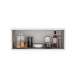 TUHOME Wally 30-Inch Wide Open Wall Cabinet, Cube Wall Shelf for Bedroom, Office, Living Room or Garage, Modern Mounted Storage Cabinet with 12-Inch Height, Deep Display Shelf for Decor and Everyday Organization