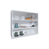 TUHOME Wally 36" Wide x 30" High 3-Tier Open Wall Cabinet, Modern Wall Shelf and Storage Organizer for Bedroom, Office, Living Room or Garage, Deep Cube Shelf System for Decor Display and Everyday Home Organization