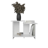 TUHOME Weman 23.6" Wide Modern Coffee Table with Open Storage Shelf, Compact Rectangular Living Room Center Table for Small Spaces, Minimalist Home Office Accent Table with Durable Design and Contemporary Style