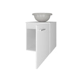 Clyde 18" Floating Vanity with One-Door Cabinet, Porcelain Vessel Sink, Open Shelf for Bathroom Storage, Modern Space-Saving Design, Ideal for Small Bathrooms and Powder Rooms, Maximizing Functionality and Style