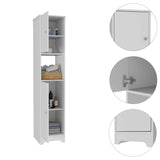 Tuhome Ibis Linen Cabinet with Double Doors, Four Interior Shelves, Two Cabinets, Elegant Design for Bedroom, Bathroom, or Utility Storage