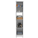 Tuhome Ibis Linen Cabinet with Double Doors, Four Interior Shelves, Two Cabinets, Elegant Design for Bedroom, Bathroom, or Utility Storage