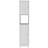 Tuhome Ibis Linen Cabinet with Double Doors, Four Interior Shelves, Two Cabinets, Elegant Design for Bedroom, Bathroom, or Utility Storage