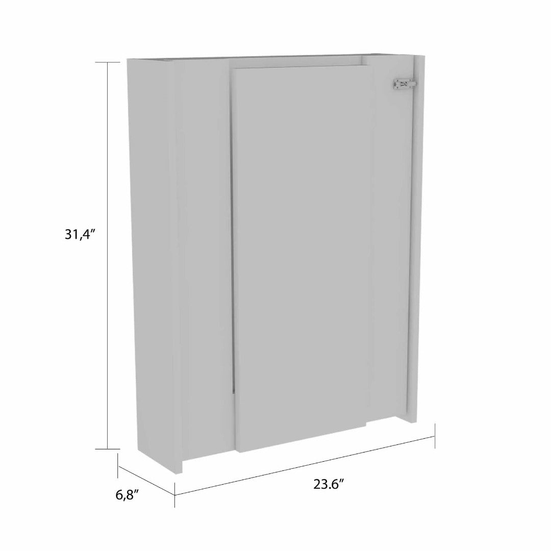 Vatta Wall Foldable Table, Seven Interior Shelves, Extending Table