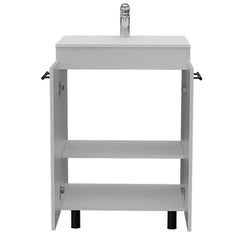 Dustin Freestanding Sink Cabinet, Four Legs, Double Door, Two Shelves