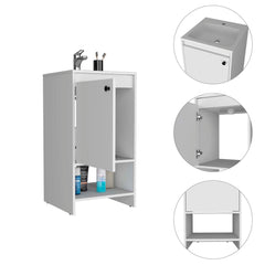 Bravos Bathroom Vanity, Sink, Two Shelves, Single Door Cabinet