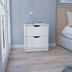 Basilea 2 Drawers Nightstand, Pull Out System