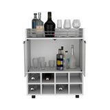 Bar Cart St Andrews with Cubby Shelving and Superior Glass Support