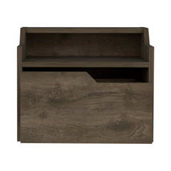 DEPOT E-SHOP Winchester Floating Nightstand, Modern Dual-Tier Design with Spacious Single Drawer Storage, Dark Brown