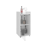 TUHOME Theba Minibar Cabinet with Two Doors, Open Center Shelf and Compact Modern Design, Functional Bar Storage Solution for Small Spaces, Ideal for Organizing Drinks, Glassware and Entertaining Essentials in Any Home