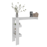 TUHOME Aurora Kitchen Counter Table with Modern Minimalist Design, Integrated Storage Shelf for Bar Essentials and Everyday Use, Space-Saving Dining or Breakfast Table Ideal for Kitchens, Home Bars, Studios and Contemporary Dining Rooms
