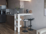 TUHOME Aurora Kitchen Counter Table with Modern Minimalist Design, Integrated Storage Shelf for Bar Essentials and Everyday Use, Space-Saving Dining or Breakfast Table Ideal for Kitchens, Home Bars, Studios and Contemporary Dining Rooms