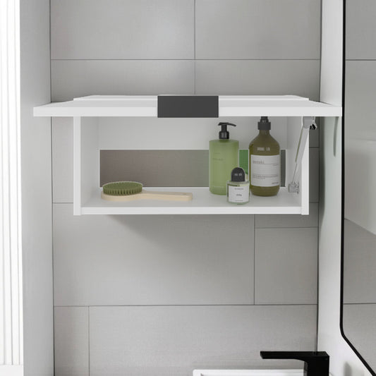 Elsah Pull-Up Door Wall Cabinet, Compact Kitchen, Garage, or Bathroom Storage Unit, Space-Efficient Design with Easy Access Pull-Up Door, Perfect for Storing Cleaning Supplies, Tools, and Toiletries
