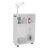 Wiley Storage Cart with Smooth-Rolling Casters, Multipurpose Organizer with Open Shelves, Compact and Mobile Design for Flexible Storage in Kitchens, Offices, or Bathrooms
