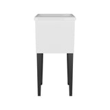 Bari Freestanding and Compact Plastic Laundry Utility Sink with Four Legs, Utility Tub for Laundry Room, Garage or Kitchen