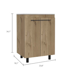 Dustin Freestanding Sink Cabinet, Four Legs, Double Door, Two Shelves