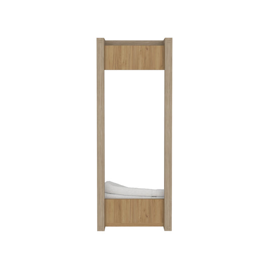 TUHOME Arlington Wall Towel Rack with Upper Storage Shelf and Integrated Hanging Bar, Space-Saving Bathroom Organizer for Towels, Robes and Accessories, Modern Minimalist Mounted Design for Stylish and Functional Home Decor