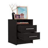 TUHOME Greter Nightstand with Two Spacious Drawers, Open Storage Shelf, Floating Modern Design, Functional Bedside Organization, Enhanced Surface Space for Daily Essentials, Ideal for Streamlined and Contemporary Bedroom Living