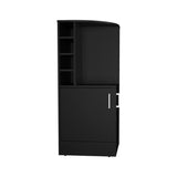 TUHOME Jakes 42" Tall Corner Bar Cabinet with Eight Wine Bottle Cubbies, Double-Door Storage Cabinet, Space-Saving Liquor Organizer for Living Room or Dining Room, Modern Home Bar Furniture with Functional Shelves and Elegant Design