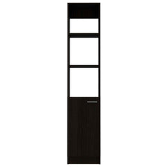 Leben Linen Single Door Cabinet, Three External Shelves, Two Interior Shelves