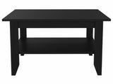 Tuhome Essential Coffee Table with One Shelf and Four Legs, Two-Tiered Design, Modern Style for Living Room or Lounge Area