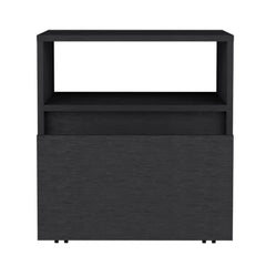 Wasilla Nightstand with Open Shelf, 1 Drawer and Casters