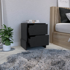 DEPOT E-SHOP Haines Nightstand with 2-Drawers, End Table with Sturdy Base