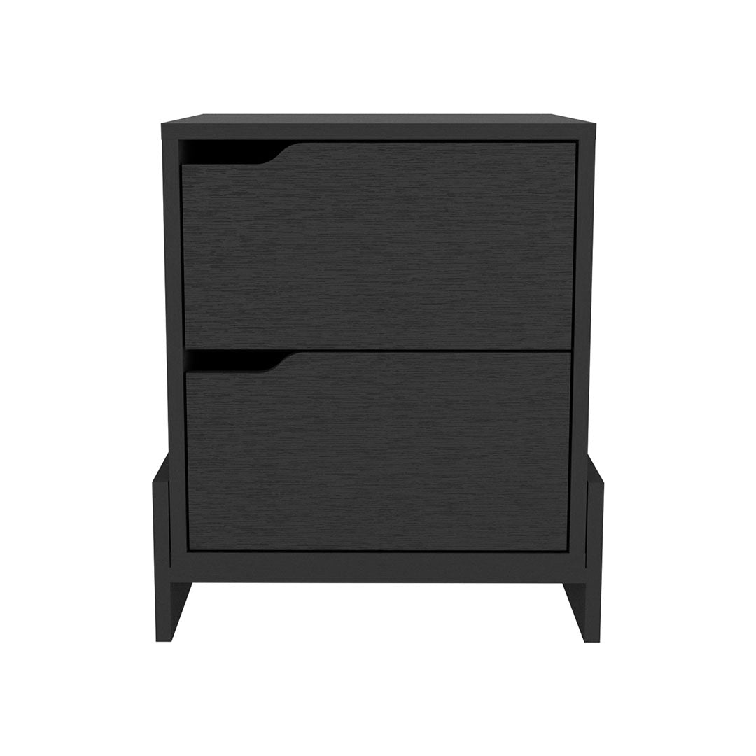 Luss Nightstand, Bedside Table With 2-Drawers