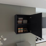 TUHOME Manchester 20-Inch Wall Cabinet with One Door and Two Interior Shelves, Space-Saving Mounted Storage Solution for Bathroom, Kitchen, Laundry or Garage Organization, Compact Vertical Cabinet for Everyday Home Essentials