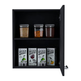 TUHOME Manchester 20-Inch Wall Cabinet with One Door and Two Interior Shelves, Space-Saving Mounted Storage Solution for Bathroom, Kitchen, Laundry or Garage Organization, Compact Vertical Cabinet for Everyday Home Essentials