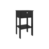 Newcastle Nightstand with One Drawer and Open Shelf, Modern Bedside Table with Smooth-Glide Drawer and Lower Open Shelf for Easy-Access Storage, Stylish and Functional Bedroom Organizer