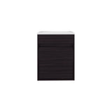 Furman Bathroom Vanity with Single Door and Open Shelf Compact Freestanding Sink Base Cabinet Modern Powder Room Small Space Storage Organizer Guest Bath Essential Furniture