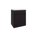 Furman Bathroom Vanity with Single Door and Open Shelf Compact Freestanding Sink Base Cabinet Modern Powder Room Small Space Storage Organizer Guest Bath Essential Furniture