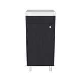 Rivera Freestanding Bathroom Vanity with One Door and Two Shelves Compact Sink Base Cabinet Modern Small Space Storage Organizer Powder Room Essential Furniture